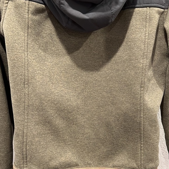 The North Face Tech Sherpa Hood 1/2 Zip Pullover Green - Picture 11 of 11